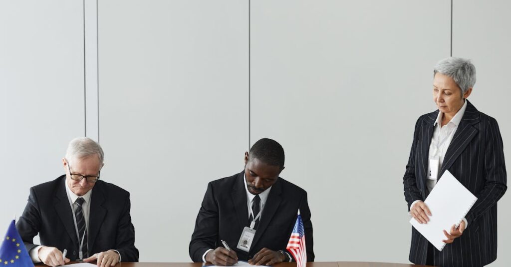 Illustration de UE-USA : Représailles commerciales de 93 Mrds € validées EU-USA-trade-negotiations