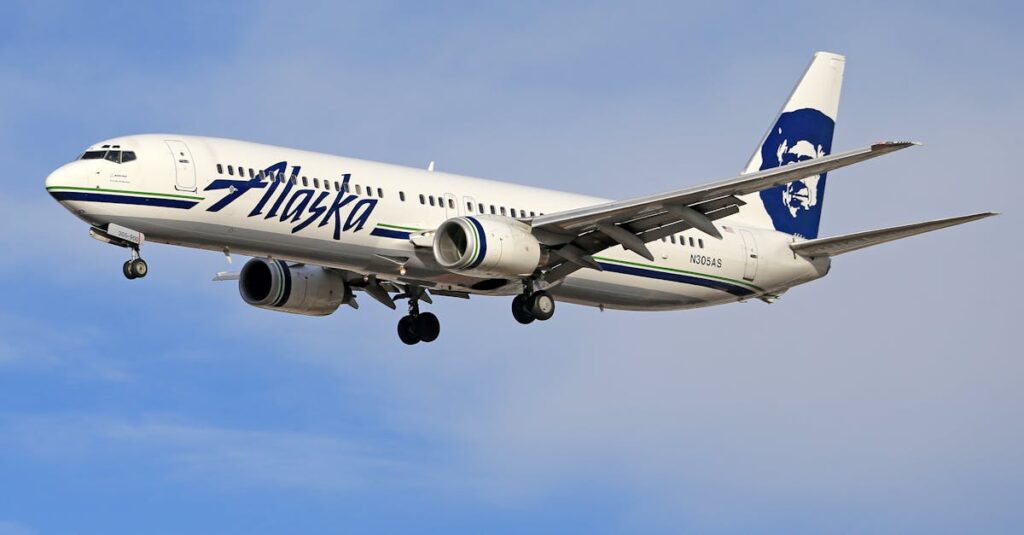 Illustration de Alaska Airlines : Panne Informatique Majeure, Vols Suspendus alaska-airlines-plane