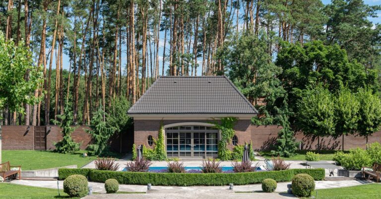 Illustration de Jardin et abris : l'assurance habitation les couvre-t-elle ? garden-shed-trees