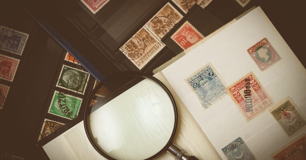 Illustration de Philatélie : des ventes exceptionnelles avant les fêtes rare-postage-stamp-collection
