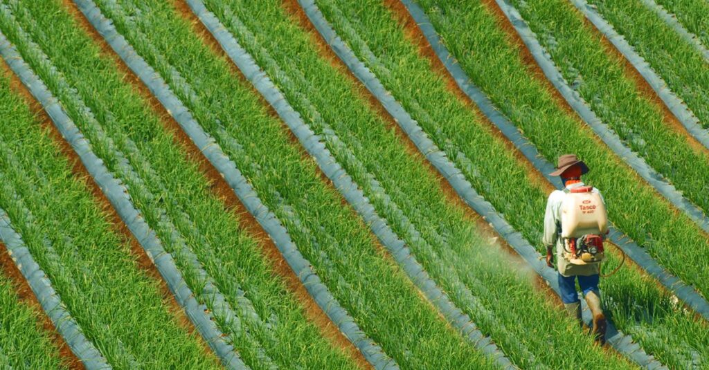 Illustration de Acétamipride : ce pesticide réintroduit par la loi agricole pesticide-sprayer-field